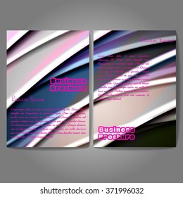 Vector brochure template design, A4 size with colorful wavy polygonal pattern. Professional business flyer template or corporate banner design, can be use for publishing, print and presentation.