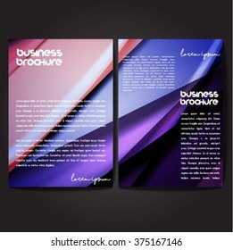 Vector brochure template design, A4 size with colorful polygonal pattern. Professional business flyer template or corporate banner design, can be use for publishing, print and presentation.