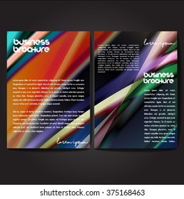 Vector brochure template design, A4 size with colorful polygonal pattern. Professional business flyer template or corporate banner design, can be use for publishing, print and presentation.