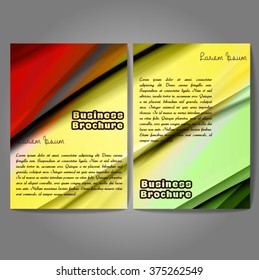 Vector brochure template design, A4 size with colorful wavy polygonal pattern. Professional business flyer template or corporate banner design, can be use for publishing, print and presentation.