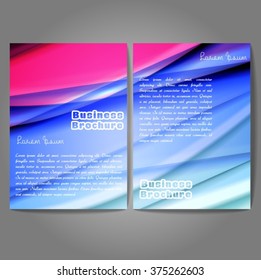 Vector brochure template design, A4 size with colorful wavy polygonal pattern. Professional business flyer template or corporate banner design, can be use for publishing, print and presentation.