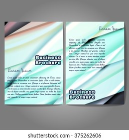 Vector brochure template design, A4 size with colorful wavy polygonal pattern. Professional business flyer template or corporate banner design, can be use for publishing, print and presentation.