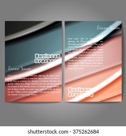 Vector brochure template design, A4 size with colorful wavy polygonal pattern. Professional business flyer template or corporate banner design, can be use for publishing, print and presentation.