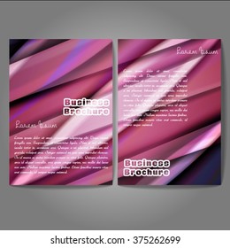 Vector brochure template design, A4 size with colorful wavy polygonal pattern. Professional business flyer template or corporate banner design, can be use for publishing, print and presentation.