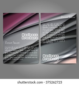 Vector brochure template design, A4 size with colorful wavy polygonal pattern. Professional business flyer template or corporate banner design, can be use for publishing, print and presentation.
