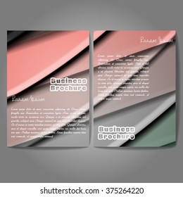 Vector brochure template design, A4 size with colorful wavy polygonal pattern. Professional business flyer template or corporate banner design, can be use for publishing, print and presentation.