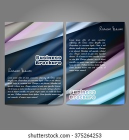 Vector brochure template design, A4 size with colorful wavy polygonal pattern. Professional business flyer template or corporate banner design, can be use for publishing, print and presentation.