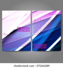 Vector brochure template design, A4 size with colorful wavy polygonal pattern. Professional business flyer template or corporate banner design, can be use for publishing, print and presentation.
