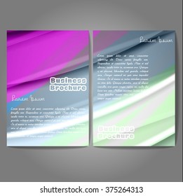 Vector brochure template design, A4 size with colorful wavy polygonal pattern. Professional business flyer template or corporate banner design, can be use for publishing, print and presentation.