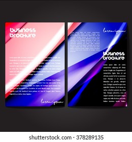 Vector brochure template design, A4 size with colorful polygonal pattern. Professional business flyer template or corporate banner design, can be use for publishing, print and presentation.