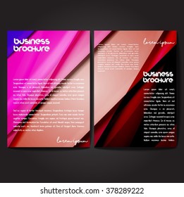 Vector brochure template design, A4 size with colorful polygonal pattern. Professional business flyer template or corporate banner design, can be use for publishing, print and presentation.
