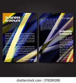 Vector brochure template design, A4 size with colorful polygonal pattern. Professional business flyer template or corporate banner design, can be use for publishing, print and presentation.