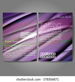 Vector brochure template design, A4 size with colorful wavy polygonal pattern. Professional business flyer template or corporate banner design, can be use for publishing, print and presentation.