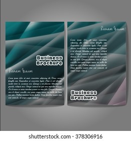 Vector brochure template design, A4 size with colorful wavy polygonal pattern. Professional business flyer template or corporate banner design, can be use for publishing, print and presentation.