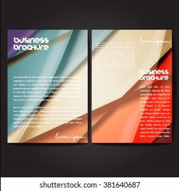 Vector brochure template design, A4 size with colorful polygonal pattern. Professional business flyer template or corporate banner design, can be use for publishing, print and presentation.