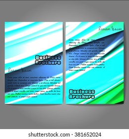 Vector brochure template design, A4 size with colorful wavy polygonal pattern. Professional business flyer template or corporate banner design, can be use for publishing, print and presentation.