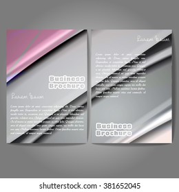 Vector brochure template design, A4 size with colorful wavy polygonal pattern. Professional business flyer template or corporate banner design, can be use for publishing, print and presentation.