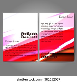 Vector brochure template design, A4 size with colorful wavy polygonal pattern. Professional business flyer template or corporate banner design, can be use for publishing, print and presentation.