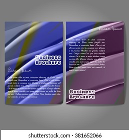 Vector brochure template design, A4 size with colorful wavy polygonal pattern. Professional business flyer template or corporate banner design, can be use for publishing, print and presentation.