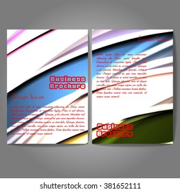 Vector brochure template design, A4 size with colorful wavy polygonal pattern. Professional business flyer template or corporate banner design, can be use for publishing, print and presentation.