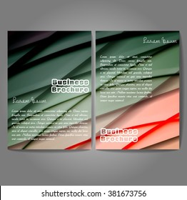 Vector brochure template design, A4 size with colorful wavy polygonal pattern. Professional business flyer template or corporate banner design, can be use for publishing, print and presentation.