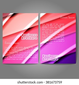 Vector brochure template design, A4 size with colorful wavy polygonal pattern. Professional business flyer template or corporate banner design, can be use for publishing, print and presentation.