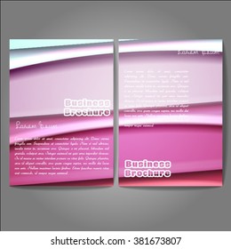 Vector brochure template design, A4 size with colorful wavy polygonal pattern. Professional business flyer template or corporate banner design, can be use for publishing, print and presentation.