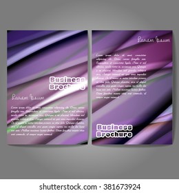 Vector brochure template design, A4 size with colorful wavy polygonal pattern. Professional business flyer template or corporate banner design, can be use for publishing, print and presentation.