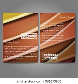 Vector brochure template design, A4 size with colorful wavy polygonal pattern. Professional business flyer template or corporate banner design, can be use for publishing, print and presentation.