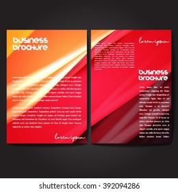 Vector brochure template design, A4 size with colorful wavy polygonal pattern. Professional business flyer template or corporate banner design, can be use for publishing, print and presentation.