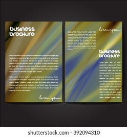Vector brochure template design, A4 size with colorful wavy polygonal pattern. Professional business flyer template or corporate banner design, can be use for publishing, print and presentation.