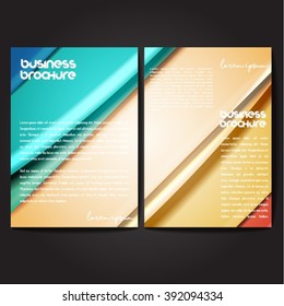 Vector brochure template design, A4 size with colorful wavy polygonal pattern. Professional business flyer template or corporate banner design, can be use for publishing, print and presentation.