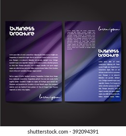 Vector brochure template design, A4 size with colorful wavy polygonal pattern. Professional business flyer template or corporate banner design, can be use for publishing, print and presentation.