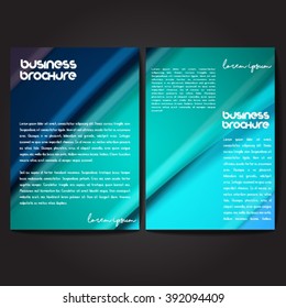 Vector brochure template design, A4 size with colorful wavy polygonal pattern. Professional business flyer template or corporate banner design, can be use for publishing, print and presentation.