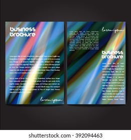 Vector brochure template design, A4 size with colorful wavy polygonal pattern. Professional business flyer template or corporate banner design, can be use for publishing, print and presentation.