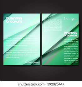 Vector brochure template design, A4 size with colorful wavy polygonal pattern. Professional business flyer template or corporate banner design, can be use for publishing, print and presentation.