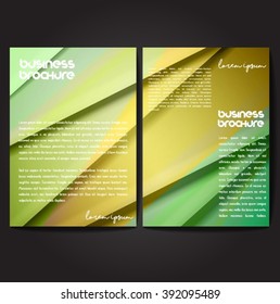 Vector brochure template design, A4 size with colorful wavy polygonal pattern. Professional business flyer template or corporate banner design, can be use for publishing, print and presentation.