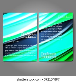 Vector brochure template design, A4 size with colorful wavy polygonal pattern. Professional business flyer template or corporate banner design, can be use for publishing, print and presentation.