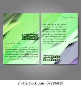 Vector brochure template design, A4 size with colorful wavy polygonal pattern. Professional business flyer template or corporate banner design, can be use for publishing, print and presentation.