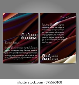 Vector brochure template design, A4 size with colorful wavy polygonal pattern. Professional business flyer template or corporate banner design, can be use for publishing, print and presentation.
