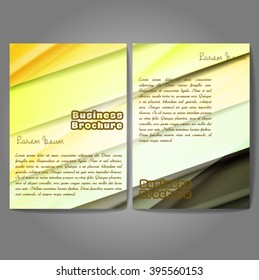 Vector brochure template design, A4 size with colorful wavy polygonal pattern. Professional business flyer template or corporate banner design, can be use for publishing, print and presentation.