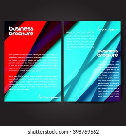 Vector brochure template design, A4 size with colorful polygonal pattern. Professional business flyer template or corporate banner design, can be use for publishing, print and presentation.