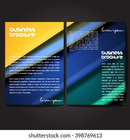 Vector brochure template design, A4 size with colorful polygonal pattern. Professional business flyer template or corporate banner design, can be use for publishing, print and presentation.