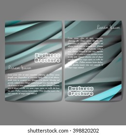 Vector brochure template design, A4 size with colorful wavy polygonal pattern. Professional business flyer template or corporate banner design, can be use for publishing, print and presentation.