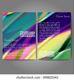 Vector brochure template design, A4 size with colorful wavy polygonal pattern. Professional business flyer template or corporate banner design, can be use for publishing, print and presentation.