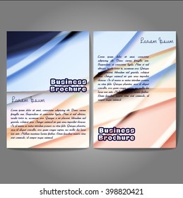 Vector brochure template design, A4 size with colorful wavy polygonal pattern. Professional business flyer template or corporate banner design, can be use for publishing, print and presentation.