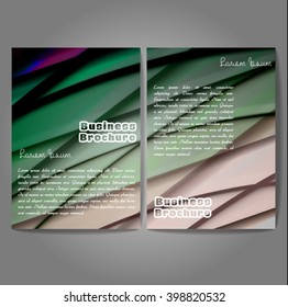 Vector brochure template design, A4 size with colorful wavy polygonal pattern. Professional business flyer template or corporate banner design, can be use for publishing, print and presentation.