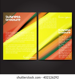 Vector brochure template design, A4 size with colorful polygonal pattern. Professional business flyer template or corporate banner design, can be use for publishing, print and presentation.