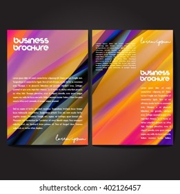 Vector brochure template design, A4 size with colorful polygonal pattern. Professional business flyer template or corporate banner design, can be use for publishing, print and presentation.