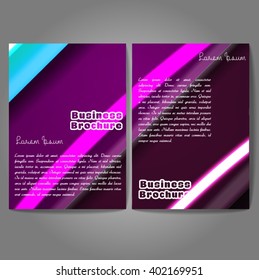 Vector brochure template design, A4 size with colorful wavy polygonal pattern. Professional business flyer template or corporate banner design, can be use for publishing, print and presentation.